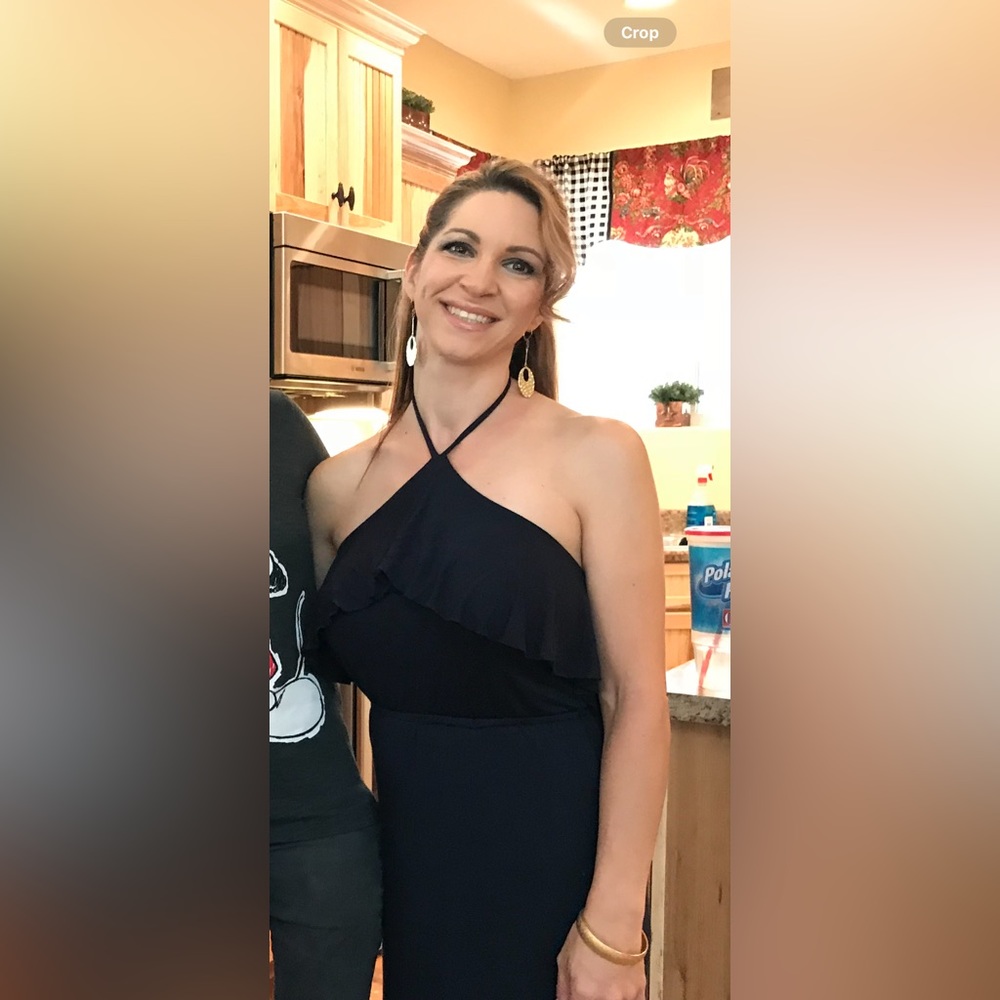 Navy blue maxi dress